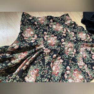 Vintage Rose Button-Up Skirt